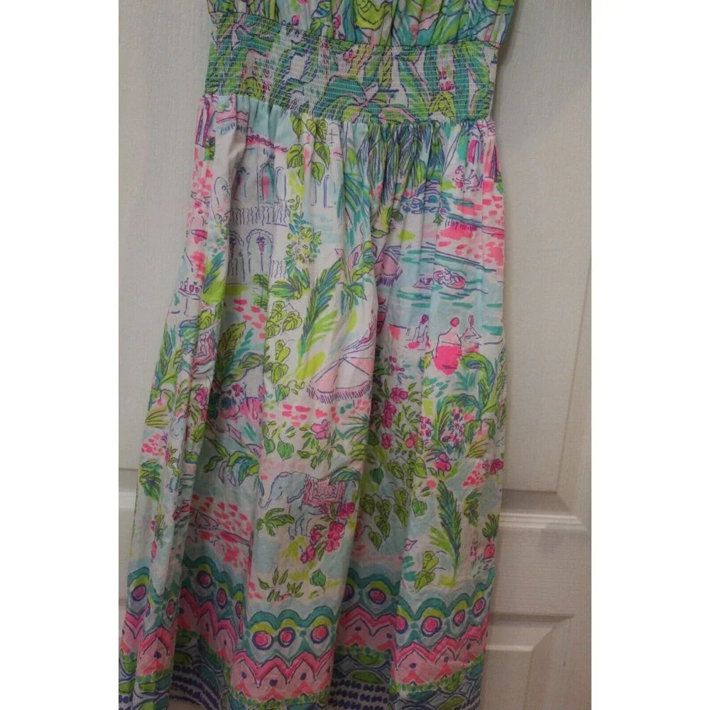 Lilly Pulitzer Dress Camille Womens Size S Off Shoulder Island Hopping Dress - Picture 5 of 11
